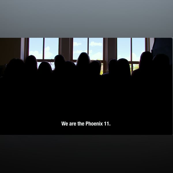 A photograph showing the silhouettes of the Phoenix 11.